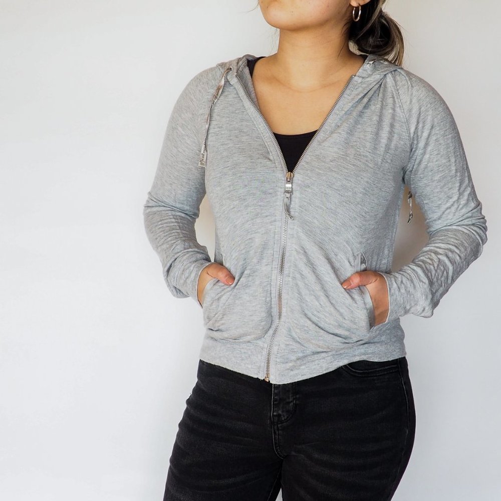 7 for All Mankind Grey Zip-Up Jacket
